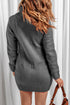 Cowl Neck Cable Knit Sweater Dress